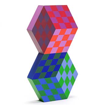 VICTOR VASARELY (1906 - 1997) Tridim-bm.